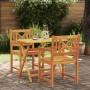 Sillas de jardín 2 pcs 56x56x90 cm madera maciza de acacia