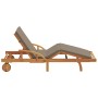 Tumbona plegable con ruedas y cojín taupe de madera sólida de acacia | Foro24.es | Tu tienda online para hogar, jardín y más Foro24.es