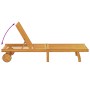Tumbona con ruedas y cojín en taupe de madera maciza von , Liegen - Ref: Foro24-4105538, Preis: 246,21 €, Rabatt: %
