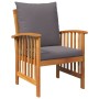 Set de Jardín de 3 Piezas con Cojines de Madera de Acacia Sólida | Foro24.es | Tu tienda online para hogar, jardín y más Foro24.es