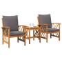 Conjunto de jardín de 3 piezas de  con cojines de madera de acacia sólida | Foro24.es | Tu tienda online para hogar, jardín y más Foro24.es