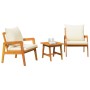 Conjunto de Bistro de 3 Piezas con Cojines de Madera Sólida de Acacia von , Outdoor-Sofas - Ref: Foro24-4106456, Preis: 209,5...