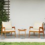 Conjunto de Bistro de 3 Piezas con Cojines de Madera Sólida de Acacia von , Outdoor-Sofas - Ref: Foro24-4106456, Preis: 209,5...