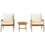 Conjunto de Bistro de 3 Piezas con Cojines de Madera Sólida de Acacia von , Outdoor-Sofas - Ref: Foro24-4106456, Preis: 209,5...