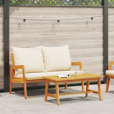 Juego de Bistro de 2 Piezas con Cojines de Madera Sólida de Acacia by , Outdoor sofas - Ref: Foro24-4106458, Price: 189,99 €,...