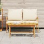 Juego de Bistro de 2 Piezas con Cojines de Madera Sólida de Acacia by , Outdoor sofas - Ref: Foro24-4106458, Price: 189,99 €,...