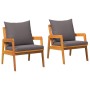 Sillas de Jardín 2 pcs 59.5x65x71.5 cm Madera Maciza de Acacia by , Outdoor sofas - Ref: Foro24-4106459, Price: 177,02 €, Dis...
