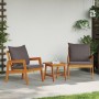 Conjunto de Bistro de 3 Piezas  con Cojines de Madera Maciza de Acacia | Foro24.es | Tu tienda online para hogar, jardín y más Foro24.es