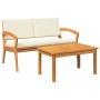 Set de Bistro de 2 Piezas con Cojines de Madera Sólida de Acacia | Foro24.es | Tu tienda online para hogar, jardín y más Foro24.es