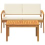 Set de Bistro de 2 Piezas con Cojines de Madera Sólida de Acacia | Foro24.es | Tu tienda online para hogar, jardín y más Foro24.es