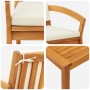Set de Bistro de 2 Piezas con Cojines de Madera Sólida de Acacia | Foro24.es | Tu tienda online para hogar, jardín y más Foro24.es
