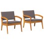 Sillas de jardín 2 pcs 59,5x70,5x72,5 cm Madera maciza de Acacia by , Outdoor sofas - Ref: Foro24-4106469, Price: 173,30 €, D...