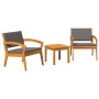 Conjunto de Bistro de 3 Piezas con Cojines, Hecho de Madera Maciza de Acacia von , Outdoor-Sofas - Ref: Foro24-4106470, Preis...