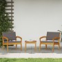 Conjunto de Bistro de 3 Piezas con Cojines, Hecho de Madera Maciza de Acacia von , Outdoor-Sofas - Ref: Foro24-4106470, Preis...