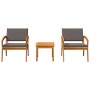 Conjunto de Bistro de 3 Piezas con Cojines, Hecho de Madera Maciza de Acacia von , Outdoor-Sofas - Ref: Foro24-4106470, Preis...