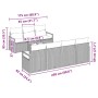 Conjunto de sofá de jardín 8 pcs Gris claro 55 x 55 x 37 cm