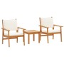 Conjunto de Bistro de Jardín de 3 Piezas de  con Cojines de Madera Sólida de Acacia | Foro24.es | Tu tienda online para hogar, jardín y más Foro24.es