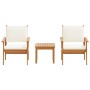 Conjunto de Bistro de Jardín de 3 Piezas de con Cojines de Madera Sólida de Acacia de , Sofás de exterior - Ref: Foro24-41065...