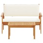 Set de sofá de jardín de 4 piezas con cojines de madera maciza de acacia de , Sofás de exterior - Ref: Foro24-4106579, Precio...