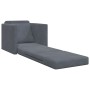 Sofá en el suelo convertible de terciopelo 74x77x81 cm gris