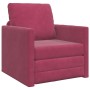 Sofá Cama 2-en-1 Rojo Vino 74x77x81 cm Terciopelo