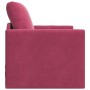 Sofá Cama 2-en-1 Rojo Vino 74x77x81 cm Terciopelo