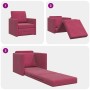 Sofá Cama 2-en-1 Rojo Vino 74x77x81 cm Terciopelo | Foro24.es | Tu tienda online para hogar, jardín y más Foro24.es