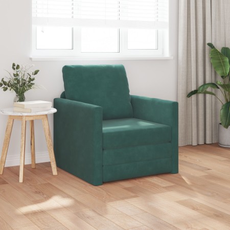 Sofá Cama 2 en 1 Verde Oscuro 74x77x81 cm Terciopelo | Foro24.es | Tu tienda online para hogar, jardín y más Foro24.es