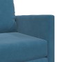 Sofá Cama 2-en-1 Azul 74x77x81 cm de Terciopelo