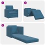Sofá Cama 2-en-1 Azul 74x77x81 cm de Terciopelo | Foro24.es | Tu tienda online para hogar, jardín y más Foro24.es