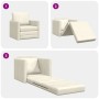 Sofá Cama 2 en 1 Crema 74x77x81 cm Terciopelo | Foro24.es | Tu tienda online para hogar, jardín y más Foro24.es