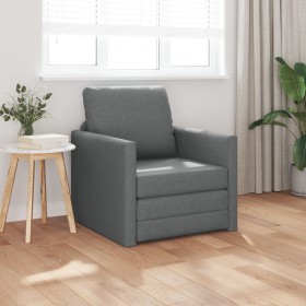 Sofá cama 2 en 1 gris oscuro 74x77x81 cm tela