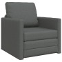 Sofá cama 2 en 1 gris oscuro 74x77x81 cm tela