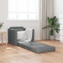 Sofá cama 2 en 1 gris oscuro 74x77x81 cm tela