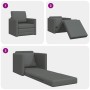 Sofá cama 2 en 1 gris oscuro 74x77x81 cm tela
