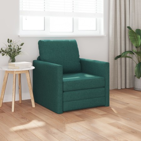 Sofá cama 2 en 1 Verde Oscuro 74x77x81 cm Tela by , Sofas - Ref: Foro24-4106625, Price: 139,76 €, Discount: %