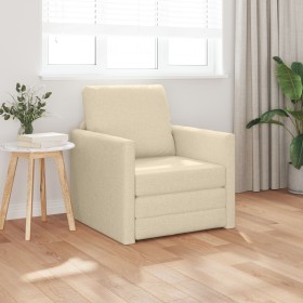 Sofá cama 2 en 1 Crema 74x77x81 cm Tela