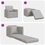 Sofá Cama 2-en-1 Gris Nube 74x77x81 cm Tela