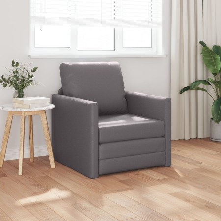Sofá Cama 2 en 1 Gris 74x77x81 cm Cuero Sintético | Foro24.es | Tu tienda online para hogar, jardín y más Foro24.es