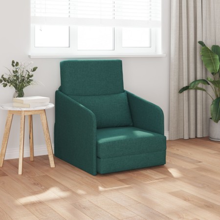 Sofá Cama de Suelo 2-en-1 Verde Oscuro 65x80x83 cm Tela | Foro24.es | Tu tienda online para hogar, jardín y más Foro24.es