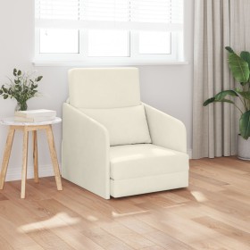 Sofá Cama de Piso 2 en 1 Crema 65x80x83 cm