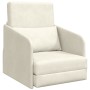 Sofá Cama de Piso 2 en 1 Crema 65x80x83 cm Terciopelo