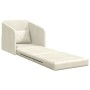 Sofá Cama de Piso 2 en 1 Crema 65x80x83 cm Terciopelo