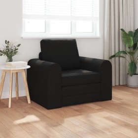 Sofá Cama de Piso 2-en-1 Negro 98x71x83 cm Tela