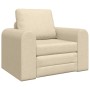 Sofá Cama de Suelo 2 en 1 Crema 98x71x83 cm Tela