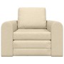 Sofá Cama de Suelo 2 en 1 Crema 98x71x83 cm Tela
