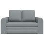 Sofá Cama de Piso 2 en 1 Gris Claro 148x71x83 cm Tela