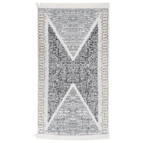 Alfombra de algodón negra y gris 120x180 cm de vidaXL, Alfombras - Ref: Foro24-340090, Precio: 36,64 €, Descuento: %