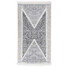Alfombra de algodón negra y gris 120x180 cm de vidaXL, Alfombras - Ref: Foro24-340090, Precio: 37,20 €, Descuento: %