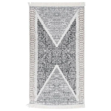 Alfombra de algodón negra y gris 120x180 cm de vidaXL, Alfombras - Ref: Foro24-340090, Precio: 36,64 €, Descuento: %